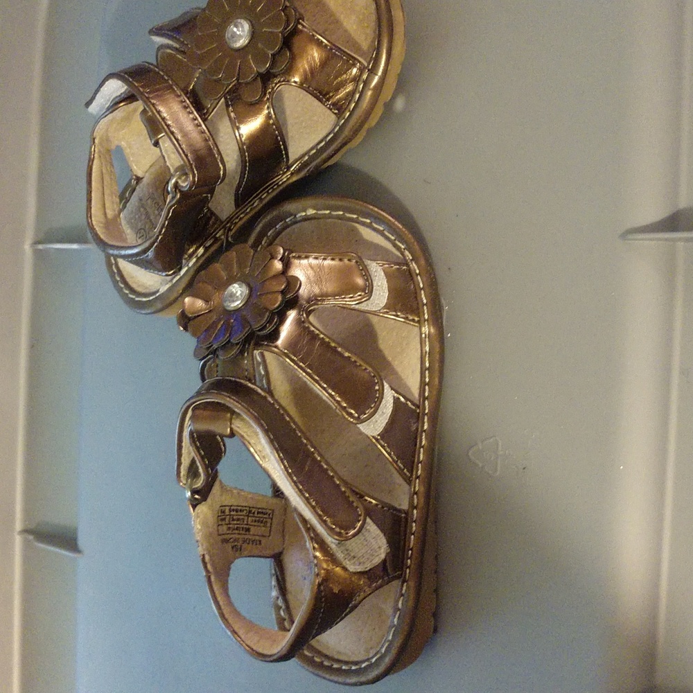 Gold Kids Sandals